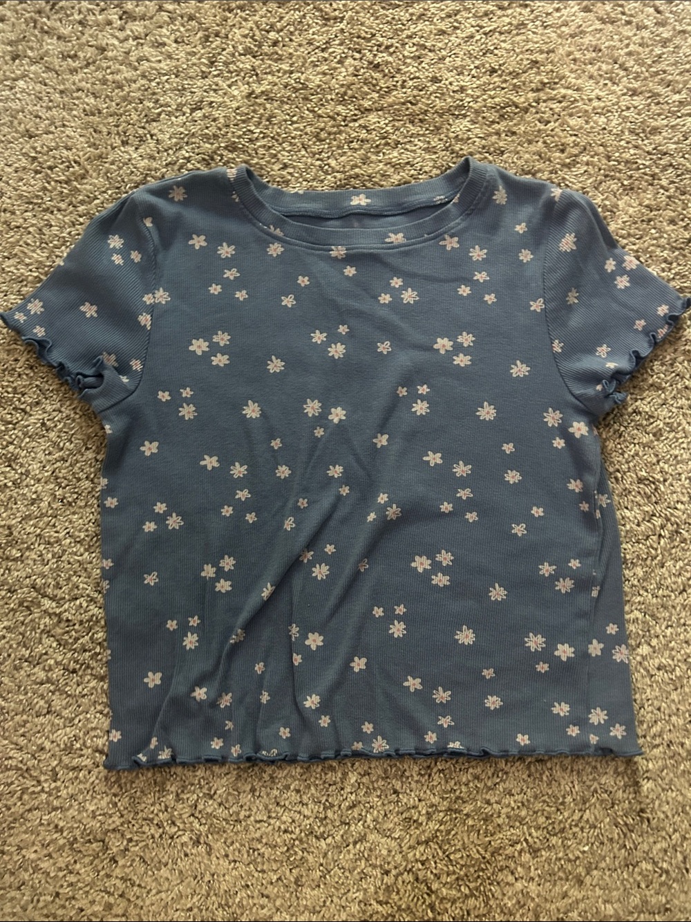 SO Navy T-Shirt with Subtle Floral Accent